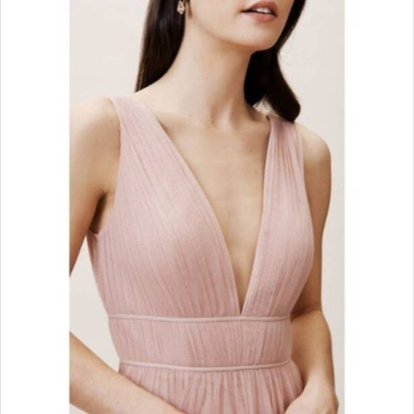 Jenny Yoo Sarita Dress, Whipped Apricot, Size 2 - Picture 2 of 7